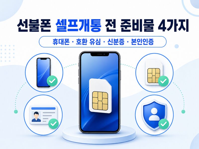 선불폰 셀프개통 준비물 4가지와 확인 순서 01 대표이미지 선불폰 셀프개통 준비물