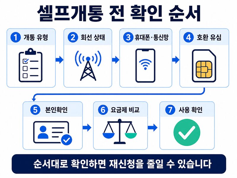 선불폰 셀프개통 준비물 4가지와 확인 순서 셀프개통 잔 확인 순서 7단계