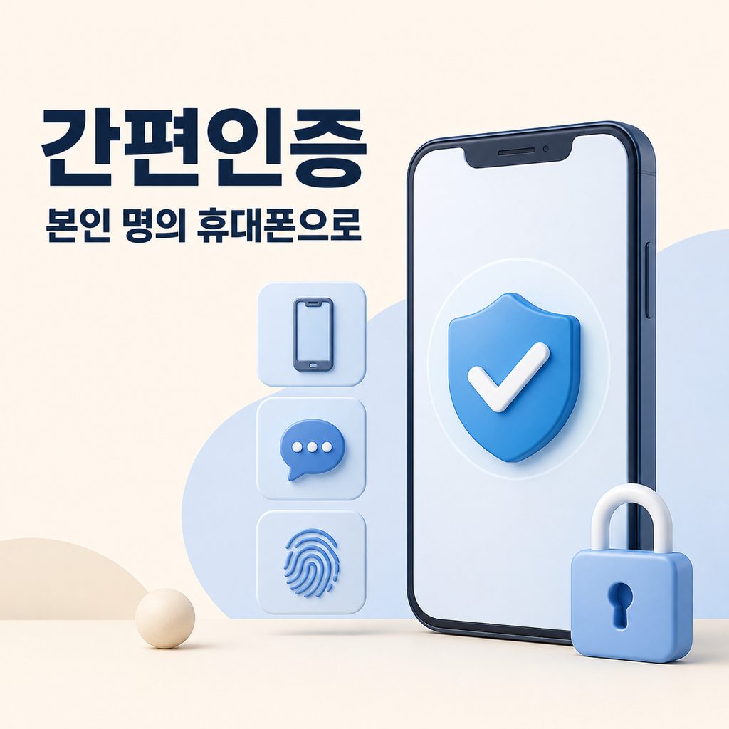 셀프개통 본인인증 안 될 때 확인사항, 안면인증부터 간편인증까지 안면인증 후 본인 명의 휴대폰으로 간편인증하는 화면