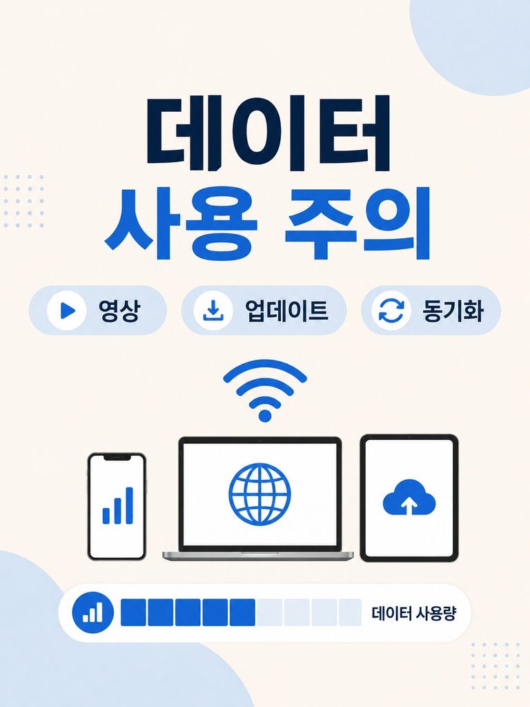 휴대폰 핫스팟 데이터 사용량 주의사항