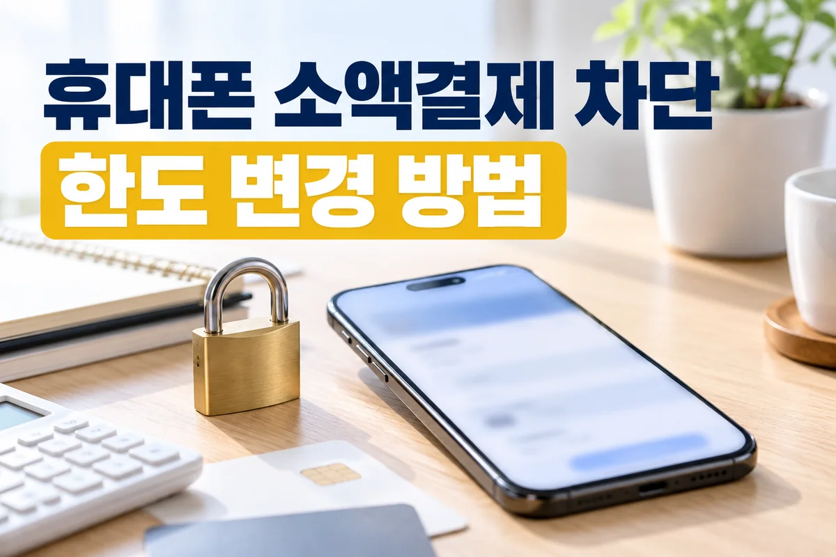 휴대폰 소액결제 차단 및 한도 변경 방법|통신비 과다 청구 예방 휴대폰 소액결제 차단 및 한도 변경 방법|통신비 과다 청구 예방