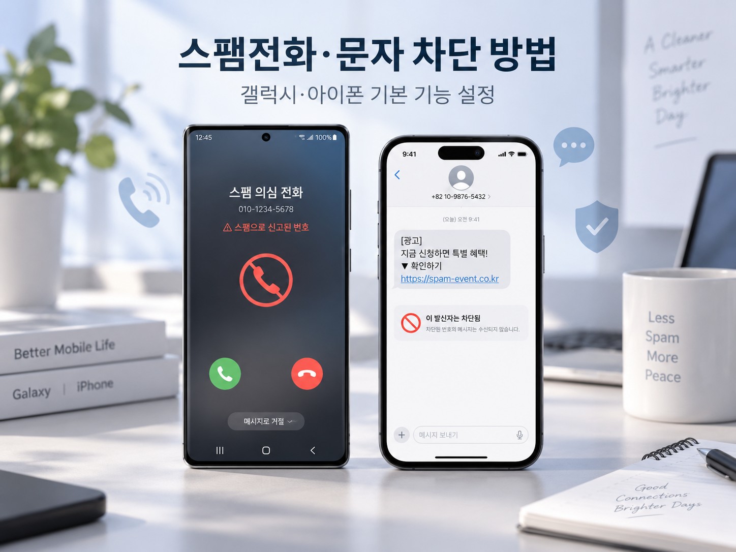 스팸전화·문자 차단 방법|갤럭시·아이폰 기본 기능 설정 스팸전화·문자 차단 방법|갤럭시·아이폰 기본 기능 설정