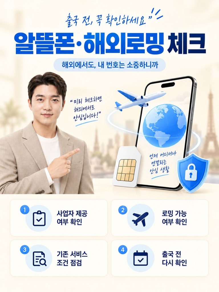 출국전 알뜰폰 해외로밍체크