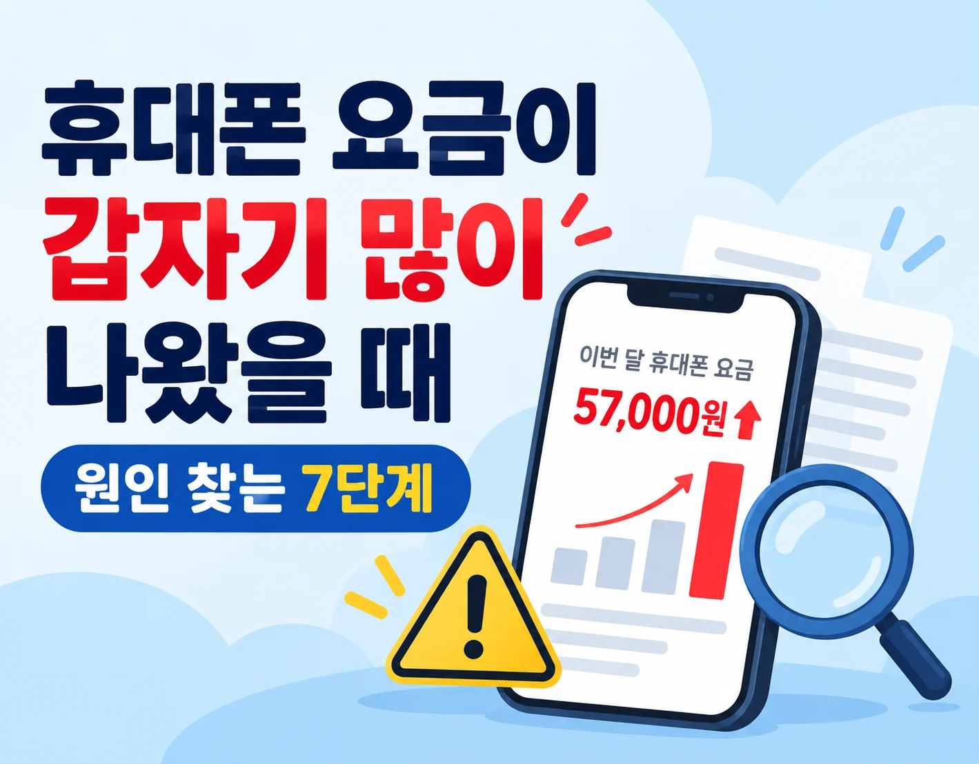 휴대폰 요금이 갑자기 많이 나왔을 때 원인 찾는 7단계 휴대폰 요금이 갑자기 많이 나왔을 때 원인 찾는 7단계